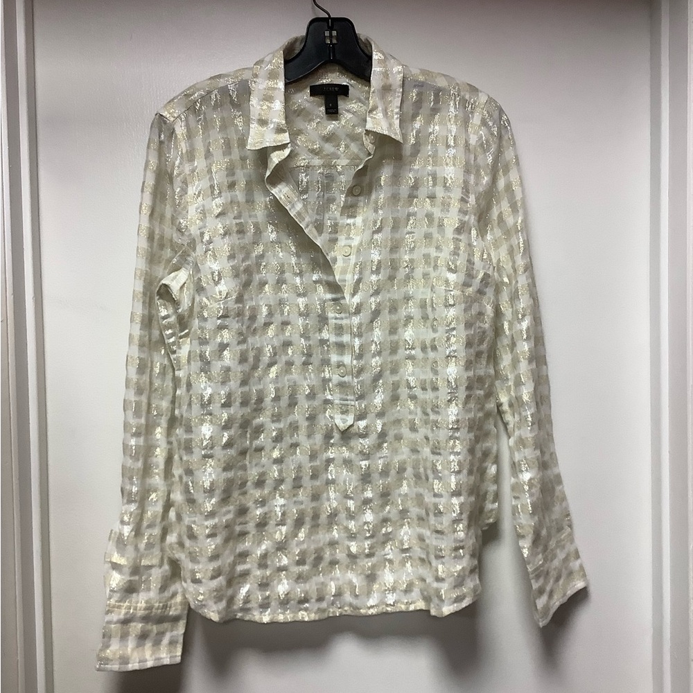 J. Crew Metallic Top